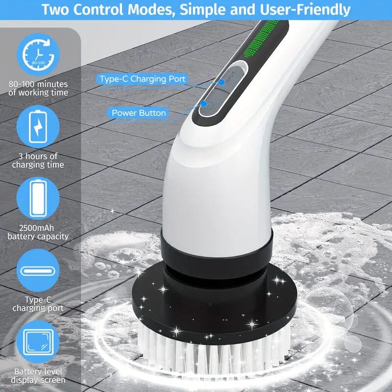 Skorter | Wireless electric double adjustable speed spin scrubber