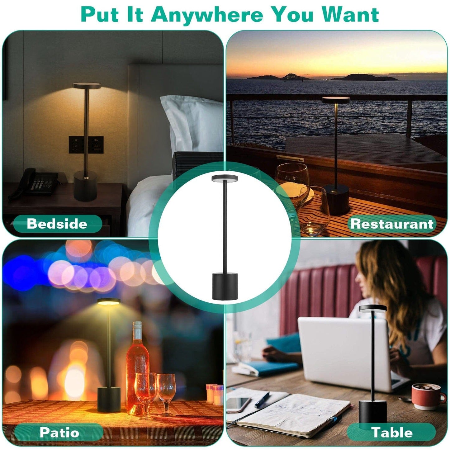 Skorter | Wireless Portable Rechargeable Table Lamp