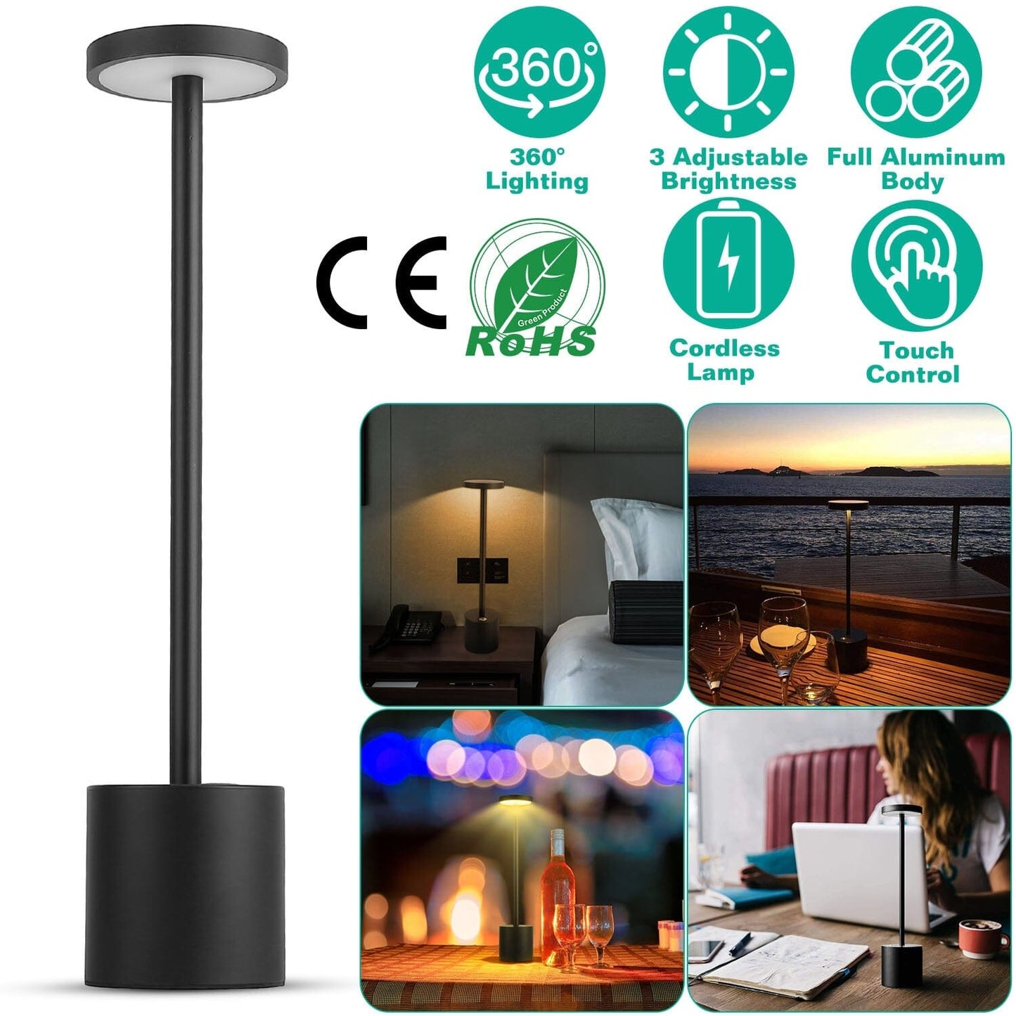 Skorter | Wireless Portable Rechargeable Table Lamp