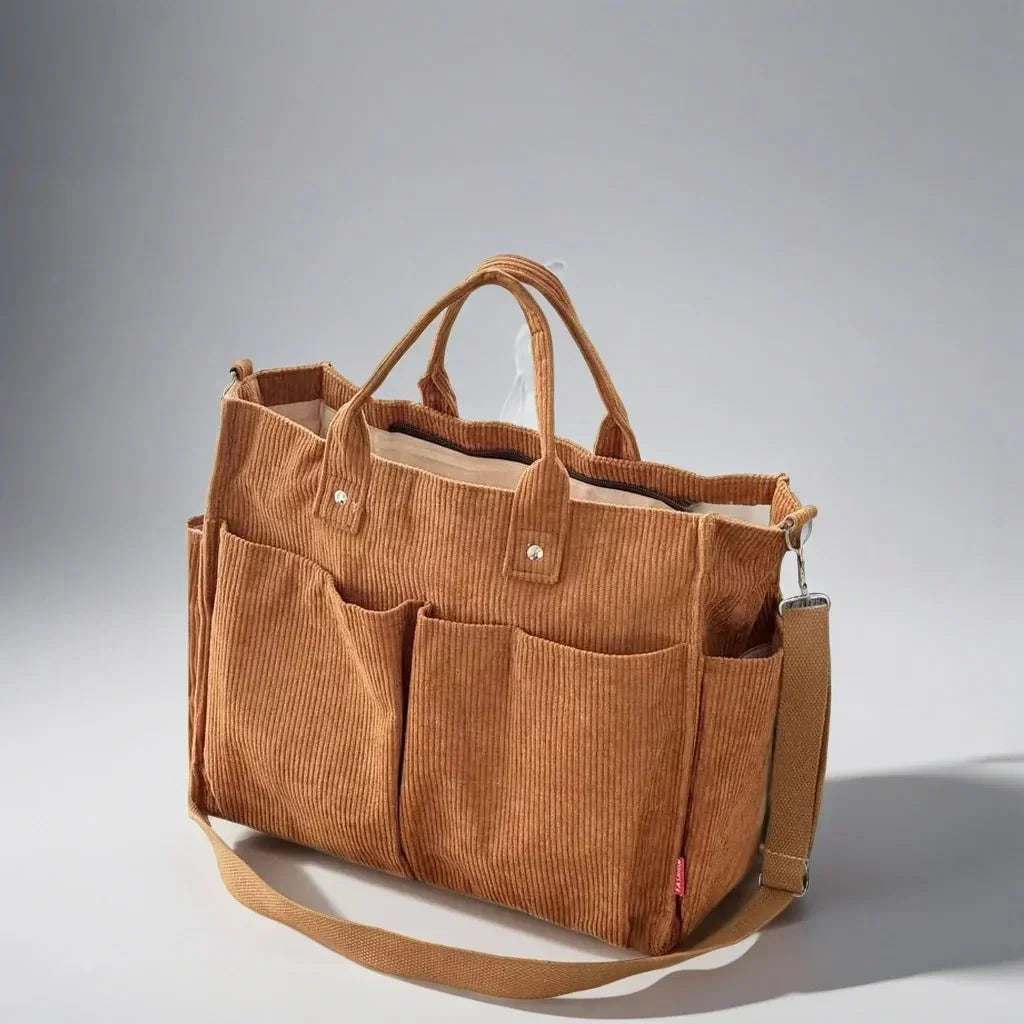 Skorter | CordoTote – Classic Corduroy Shoulder Bag for Everyday Use