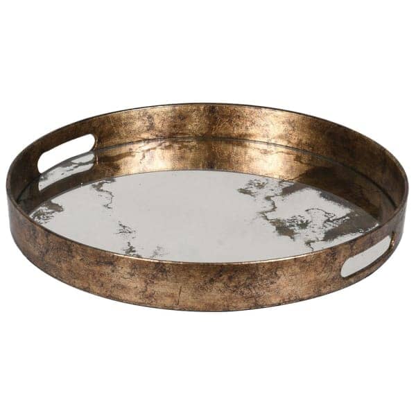 Skorter | Corretto Bronze Marble Effect Mirror Plate