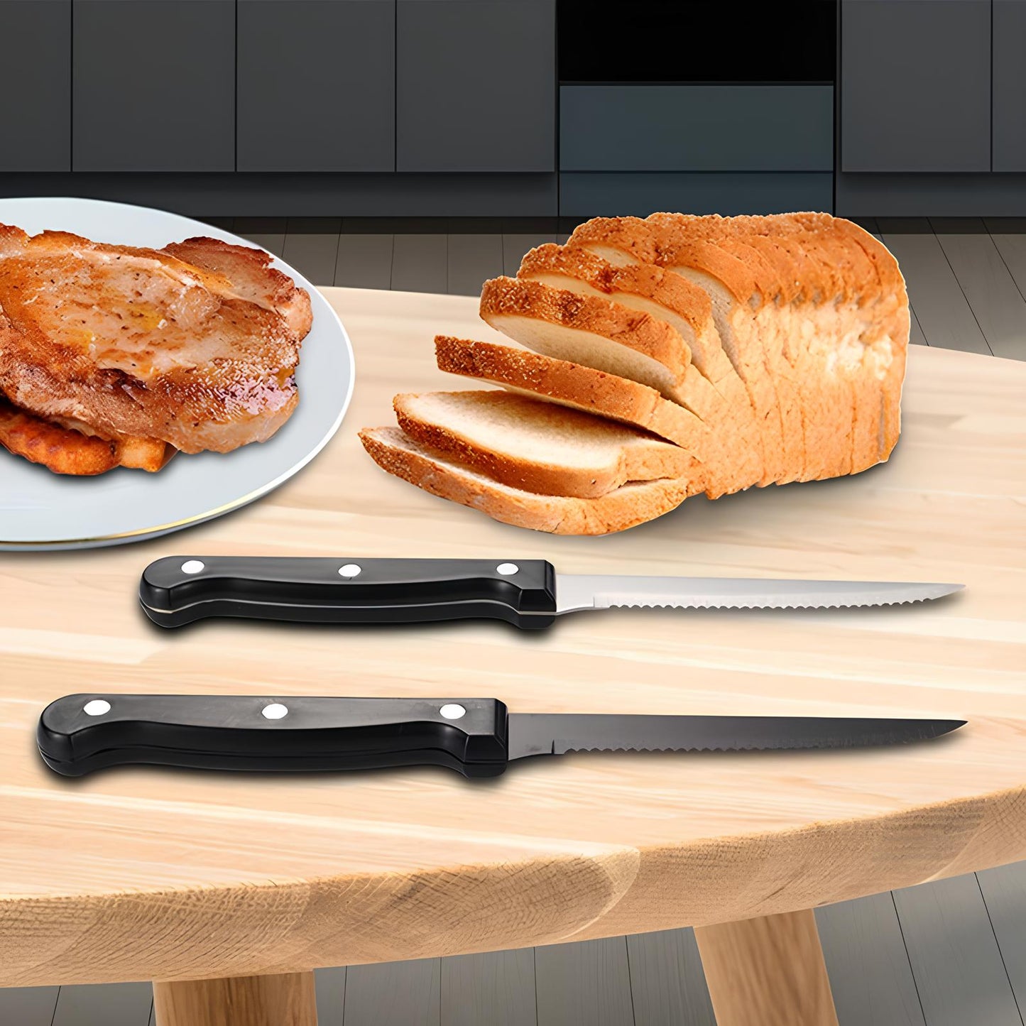 Skorter of 6 Steak Knives in Stainless Steel
