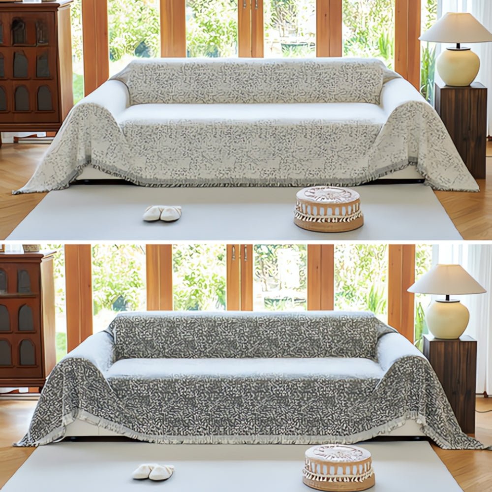 Skorter | CozyNest – Reversible Microfiber Sofa Cover, Non-Slip and Easy Care