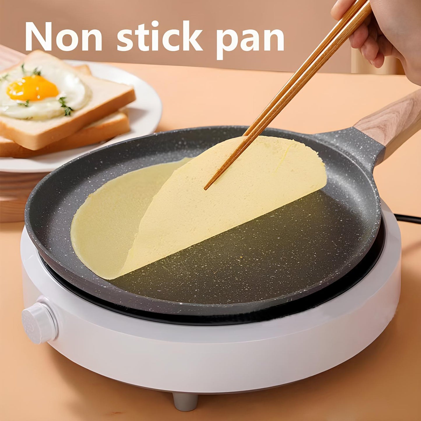 Skorter Non-stick Gray with Wooden Handle