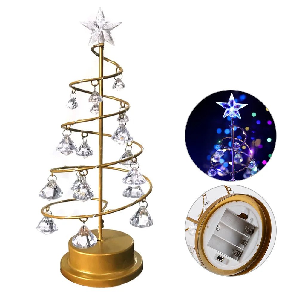 Skorter | Crystal Christmas Tree LED Lamp – Sparkling Christmas, Valentine’s, or Birthday Decor for a Dreamy Bedroom Glow