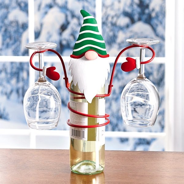Skorter | Holiday Wine Bottle & Glass Holders - Christmas decoration