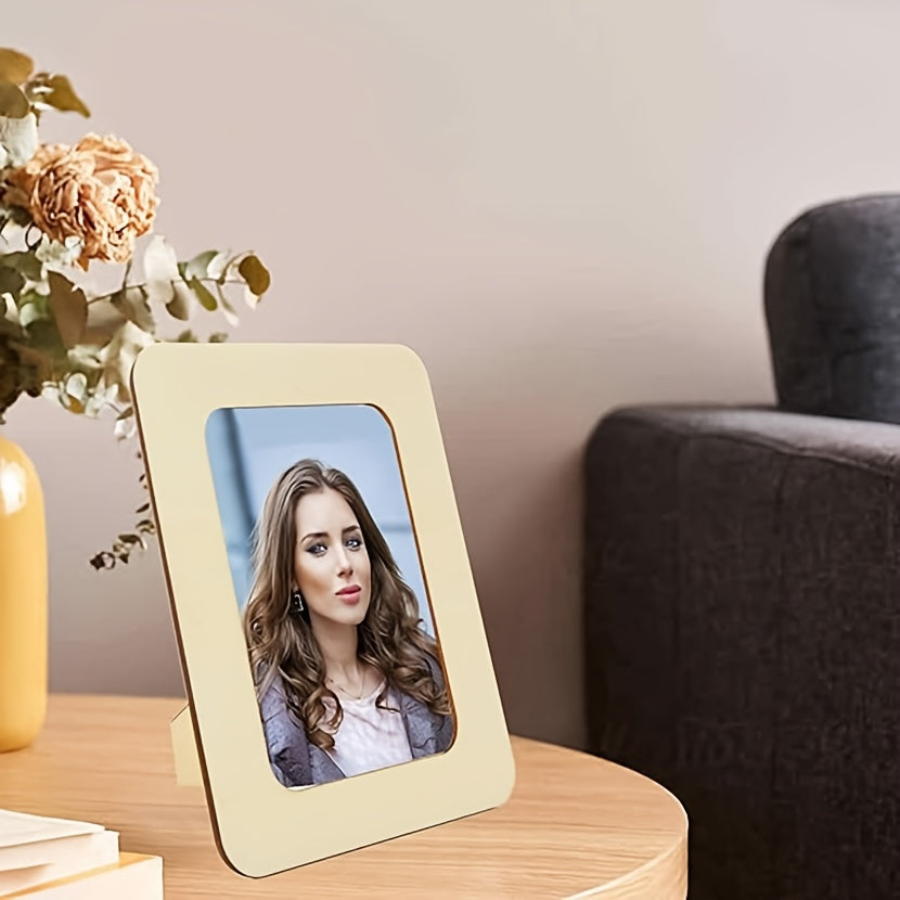 Skorter | 10 pcs Picture Frame - Wood DIY Handmade Picture Frames 15.24 cm - For Living Room, Office, Valentine's Day, New Year and Easter Gift