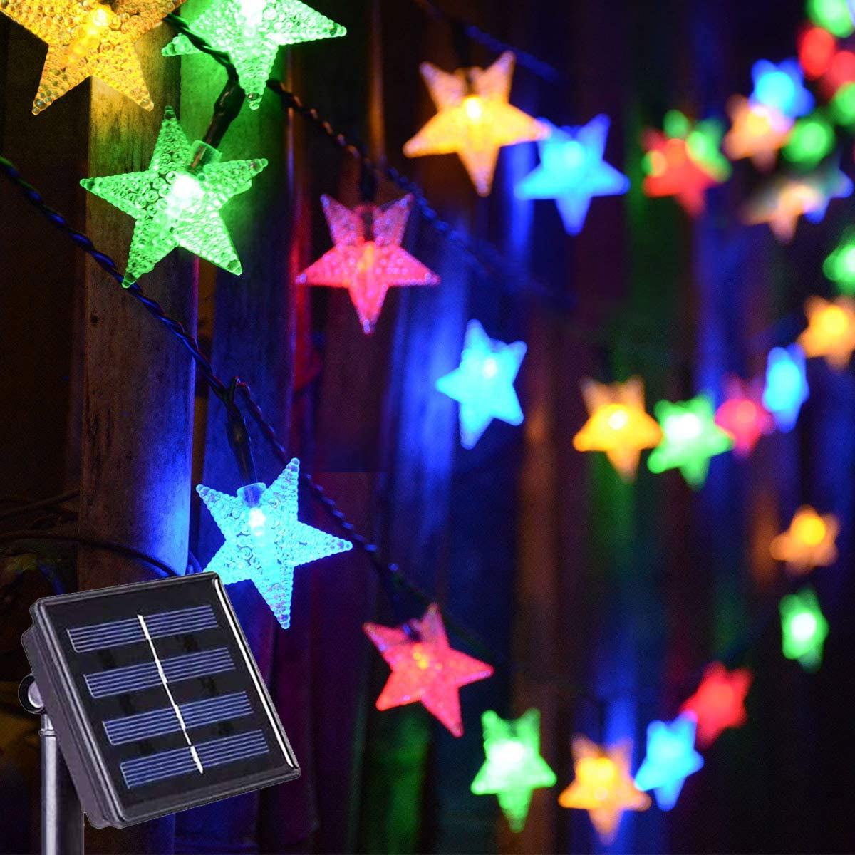 Skorter | Solar-powered adventure lights, Cool white waterproof solar parasol summer lights, 30 feet 50 LED solar light strings for Christmas garden decoration