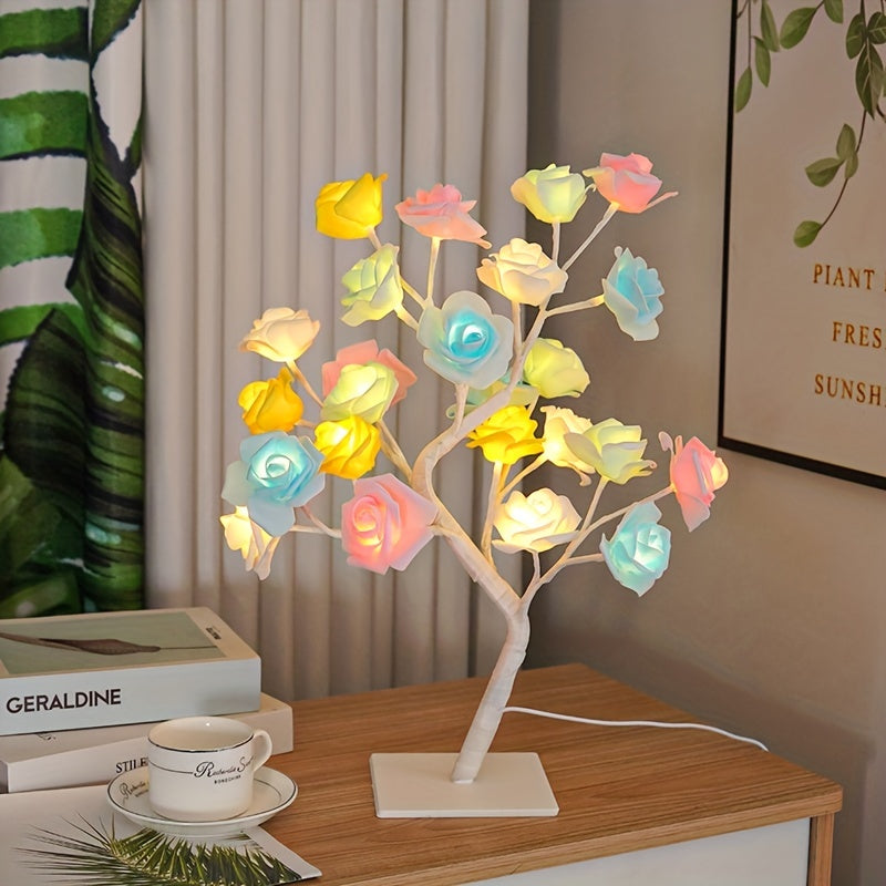 Skorter | RozenLight - LED Flower Table Lamp with USB, Mood Light