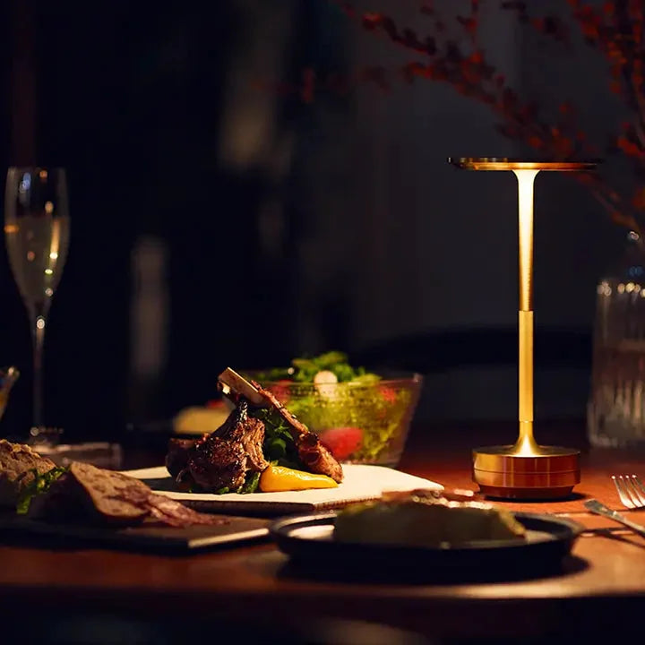 Skorter | Cordless LED Table Lamp in Galvanized Metal