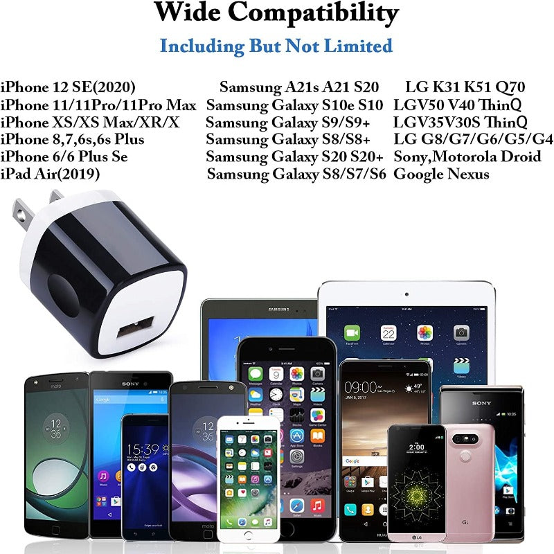 Skorter | 10 Pack USB Plug Charging Cube Block
