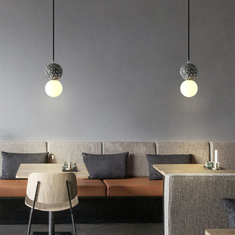 Skorter | Aurora Small Modern LED Ceiling Lamps - Black and White Glass for Dining Table