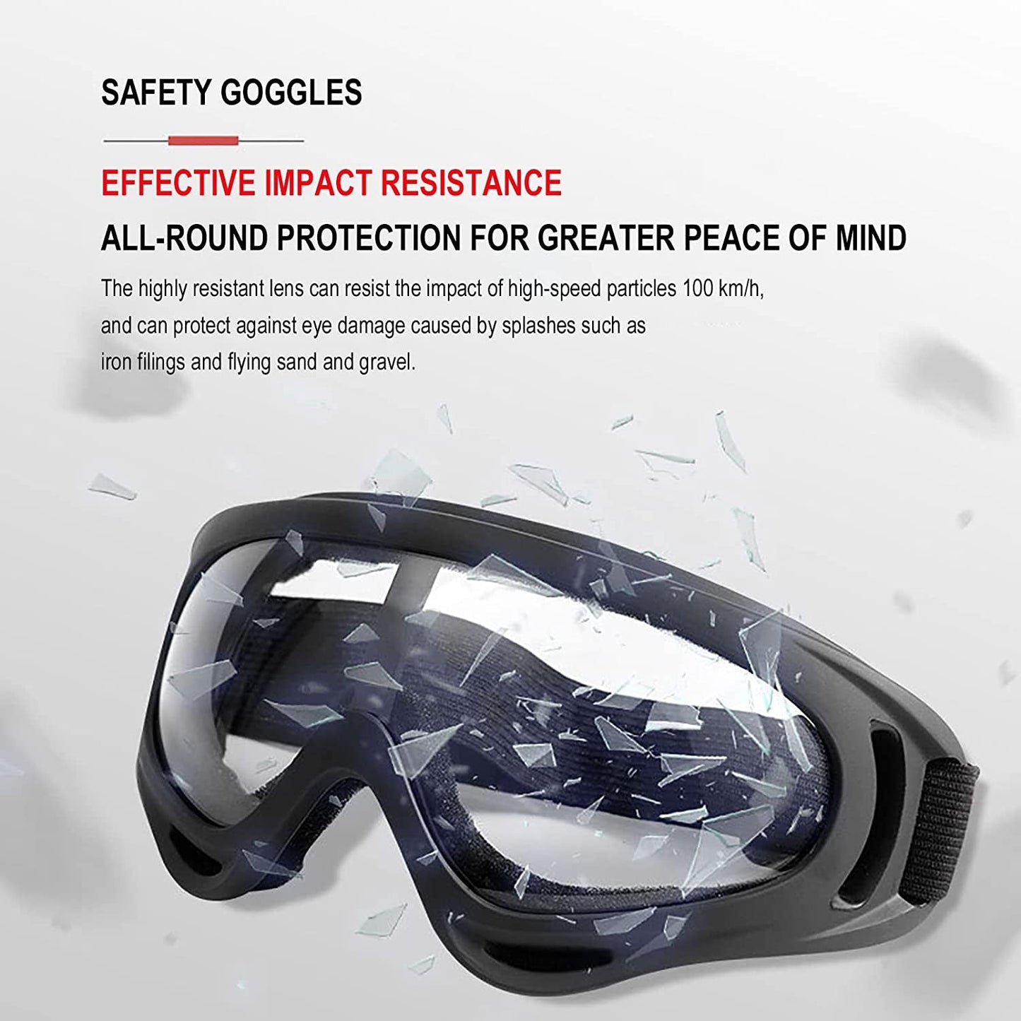 Skorter | 10 Packs Motorcycle Accessories, 5PCS Mountain Bike Ski Goggles Dustproof Windproof Safety Glasses and 5PCS Face Masks