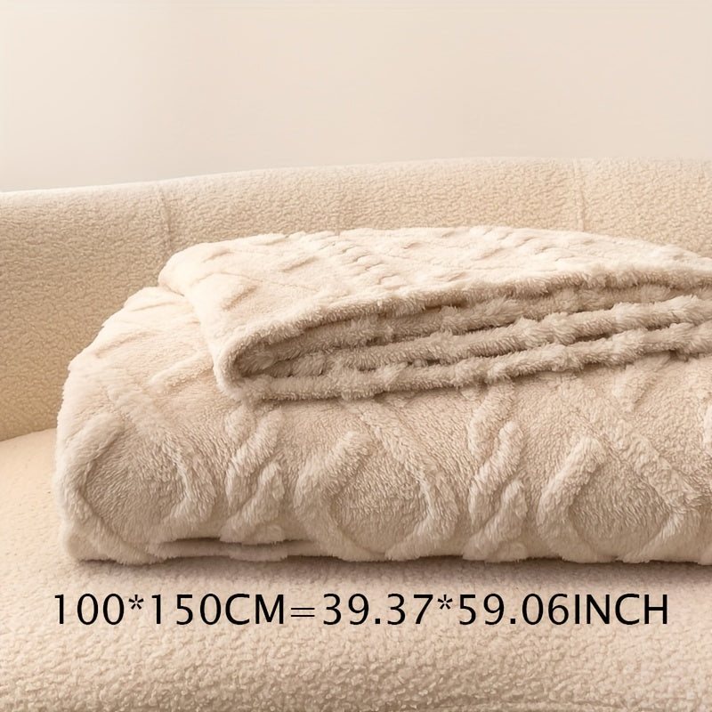 Skorter | 1 Piece Simple Layer Taffeta Blanket - Thin Multifunctional Bed Cover, Warm Garment for Bedroom and Living Room, Beige, All-Season Blanket