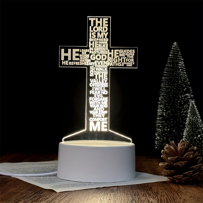 Skorter | CrossLight - 3D LED Night Light Acrylic USB-powered