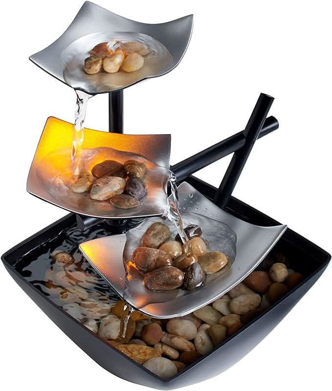 Skorter | Glow LED Leaf Fountain – Modern Indoor Water Feature