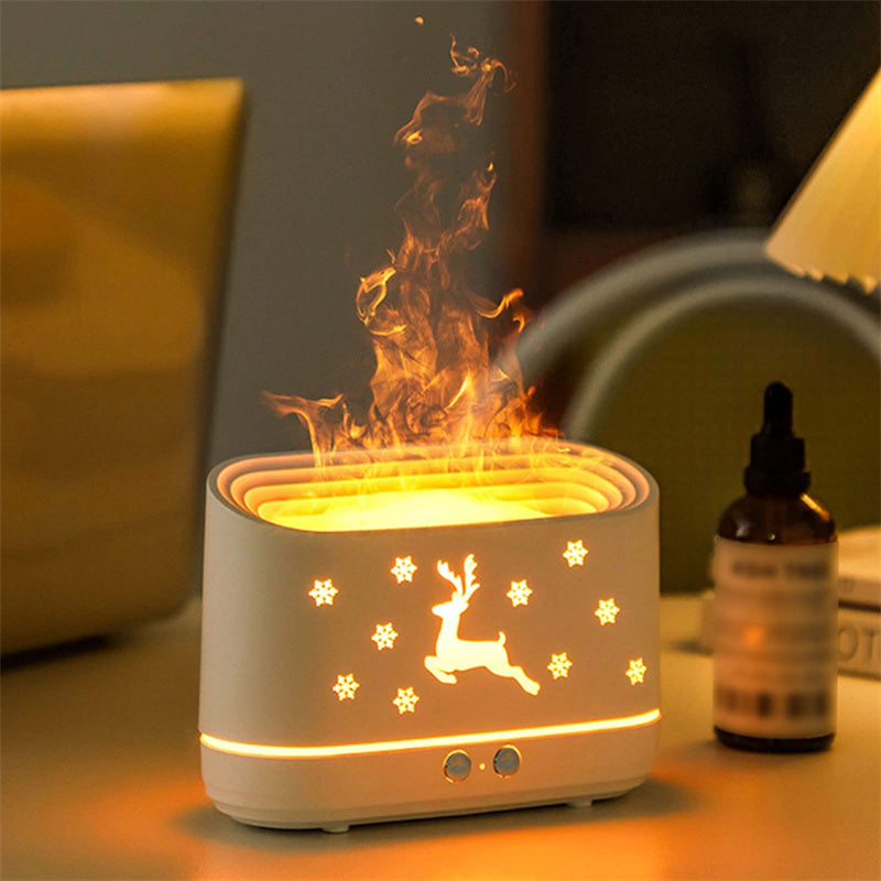 Skorter | Elk Flame Air Humidifier Diffuser Quiet Household Atmosphere Lamp