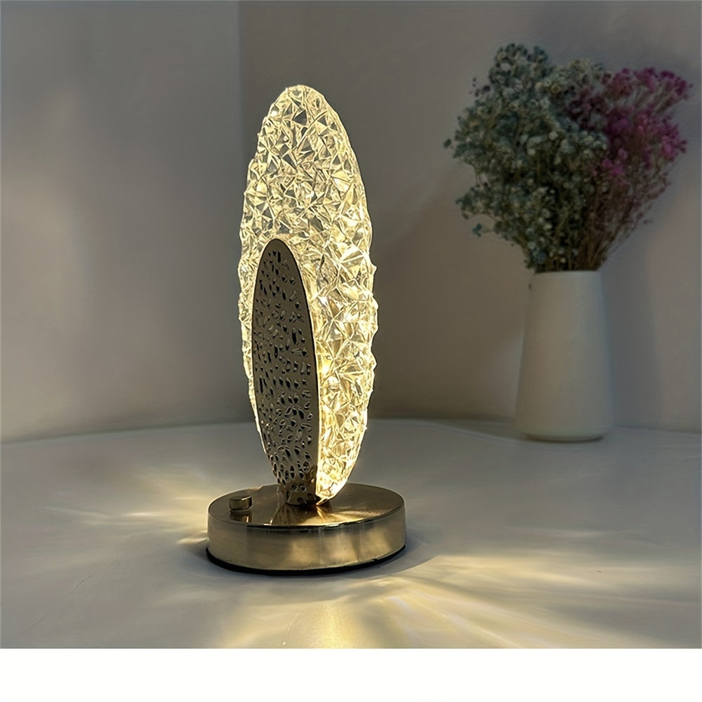 Skorter | FeatherLamp - USB Touch Table Lamp with Peacock Feather Design, Infinite Dimmable LED Light