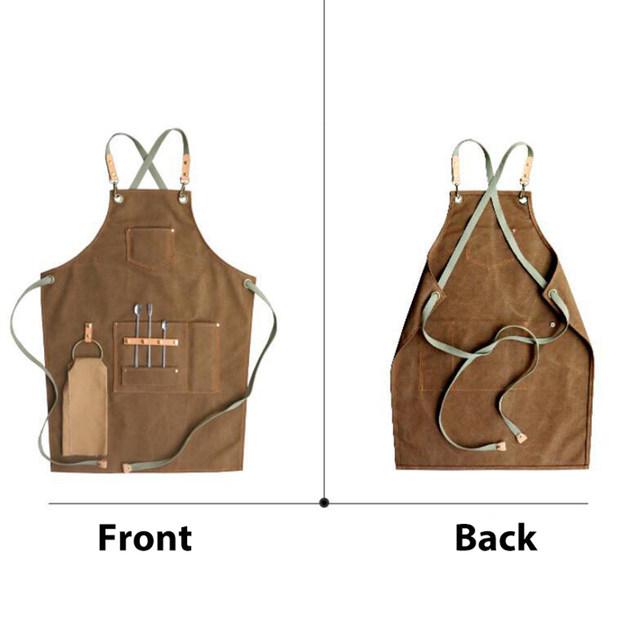 Skorter | DEETRUST Canvas Bib Chef Kitchen Apron For Barista Bartender With Pockets