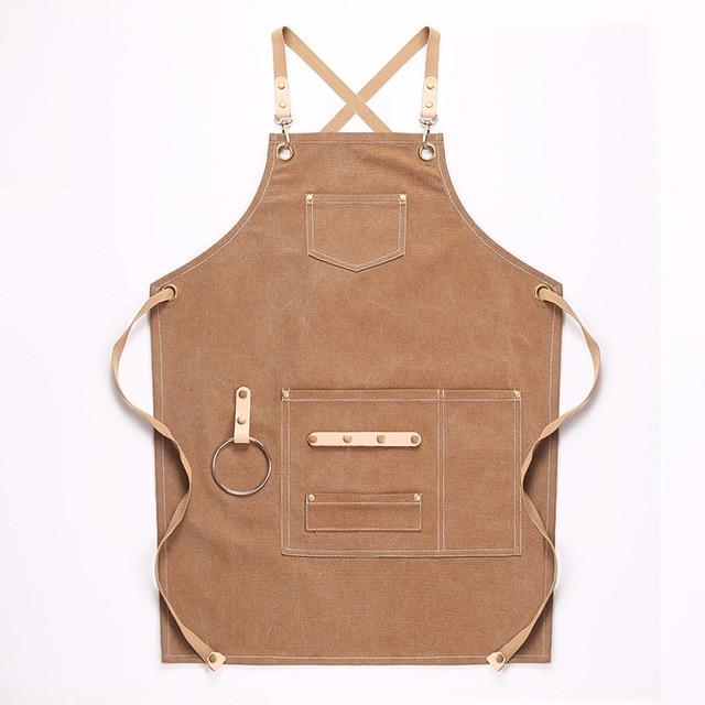 Skorter | DEETRUST Canvas Bib Chef Kitchen Apron For Barista Bartender With Pockets