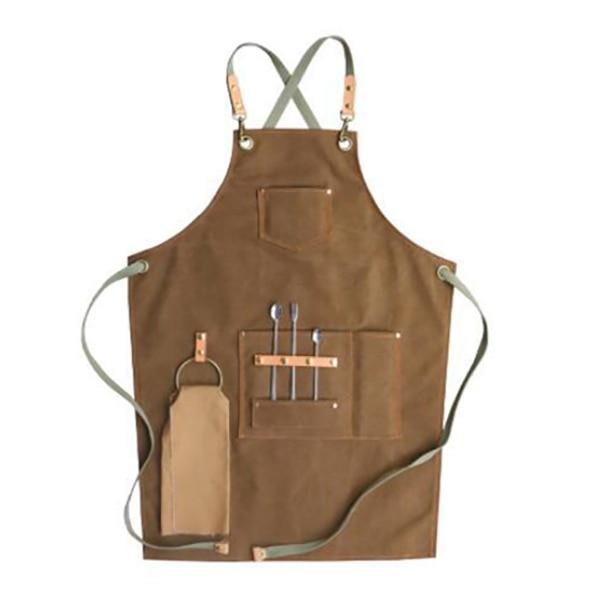 Skorter | DEETRUST Canvas Bib Chef Kitchen Apron For Barista Bartender With Pockets