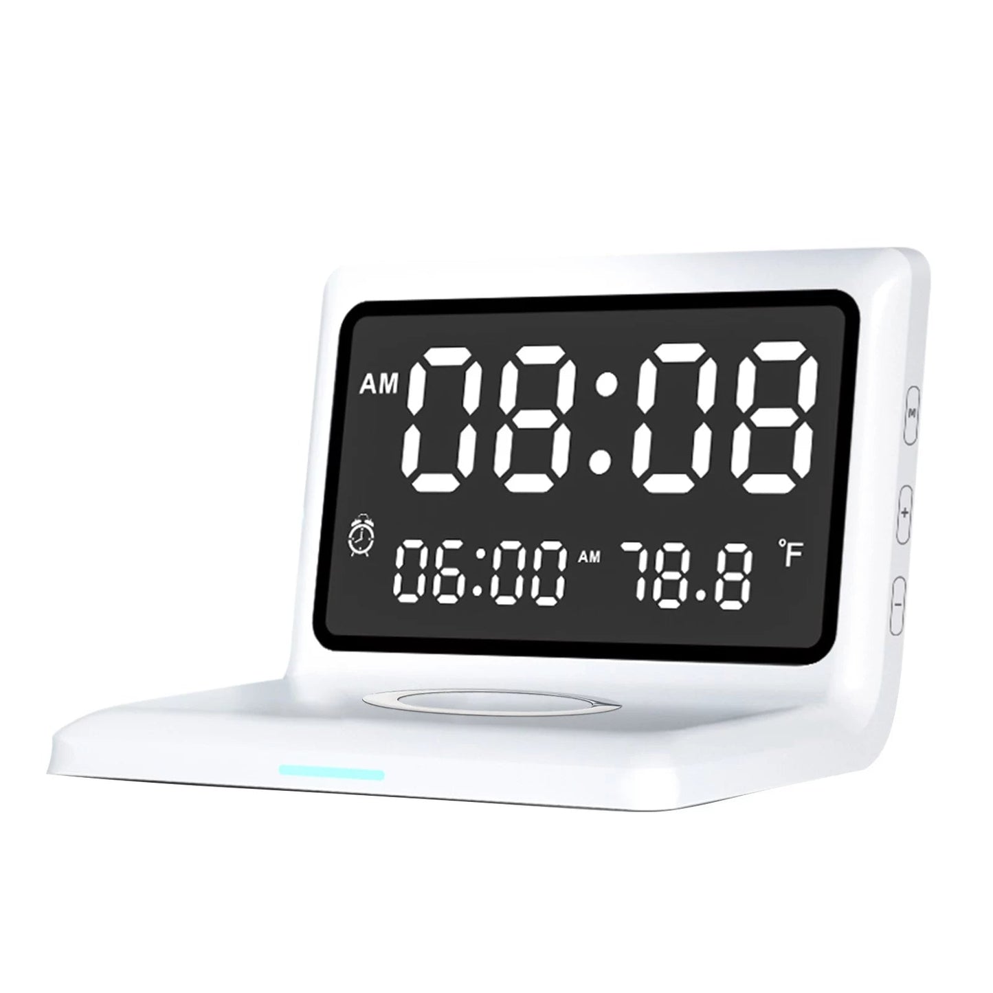 Skorter | Digital Mirror Clock Wireless Charging Alarm Clock