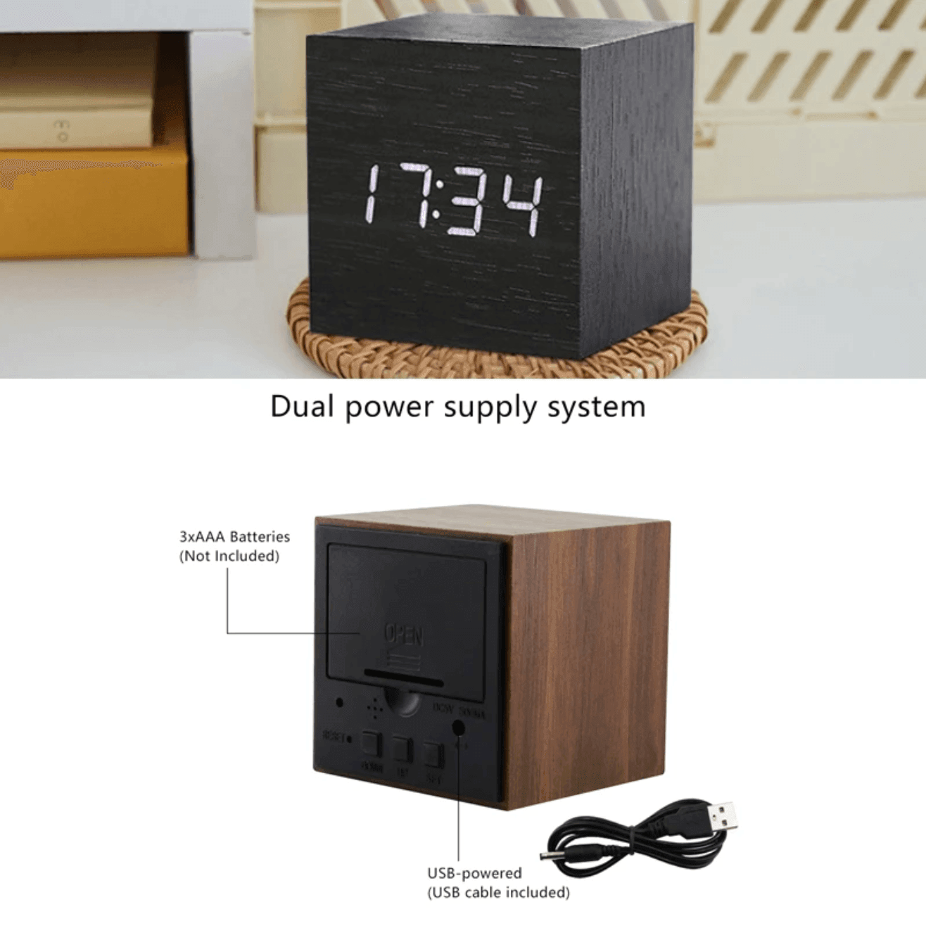 Skorter | Digital Wood LED Clock