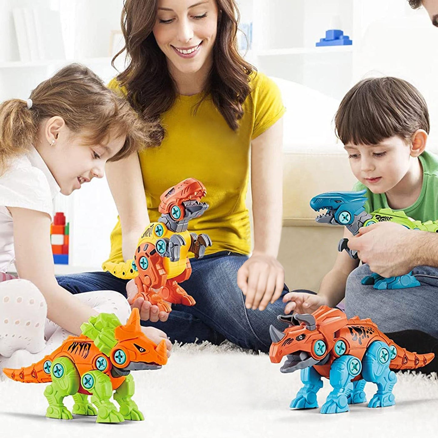 Skorter | DIY Dinosaur Construction Building Blocks Assembly Toy with Electric