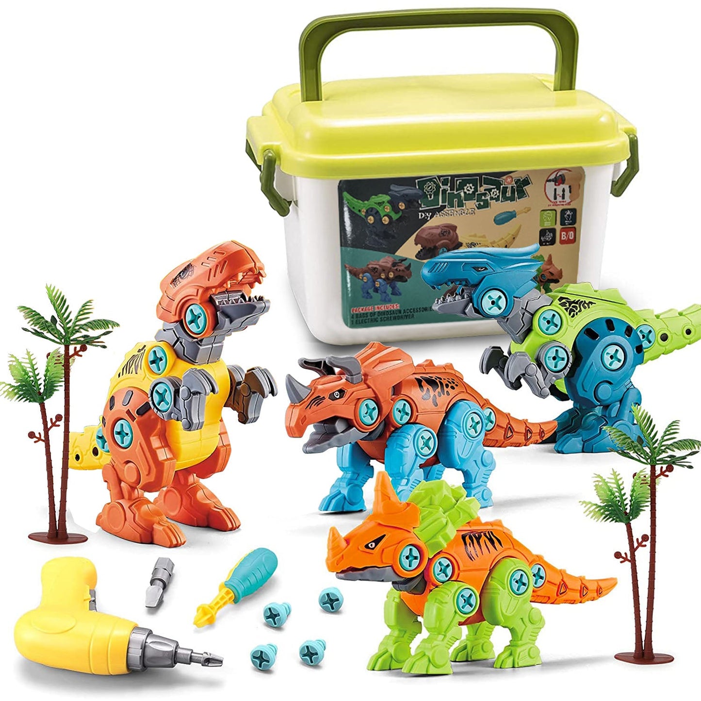 Skorter | DIY Dinosaur Construction Building Blocks Assembly Toy with Electric