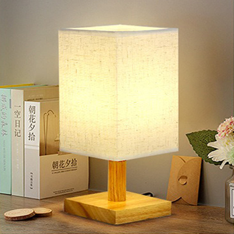 Skorter | LuxeGlow - USB Table Lamp with Fabric Shade – Modern LED Night Light