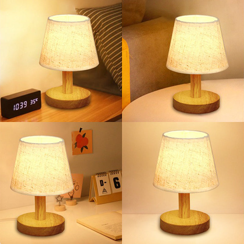 Skorter | LumiWood - Dimmable LED Table Lamp made of Wood for Bedroom & Living Room