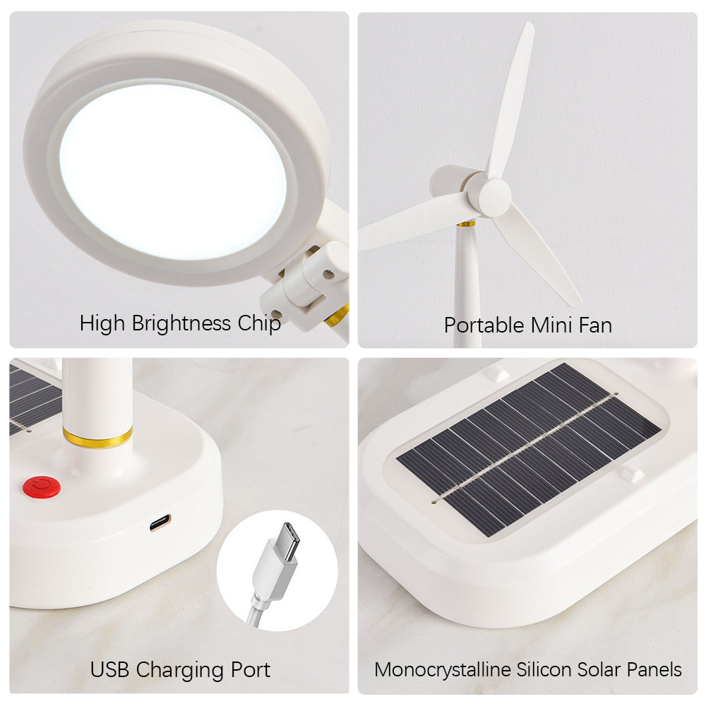Skorter | SolarBreeze - Light with Fan – Multifunctional Table Lamp for Home & Office