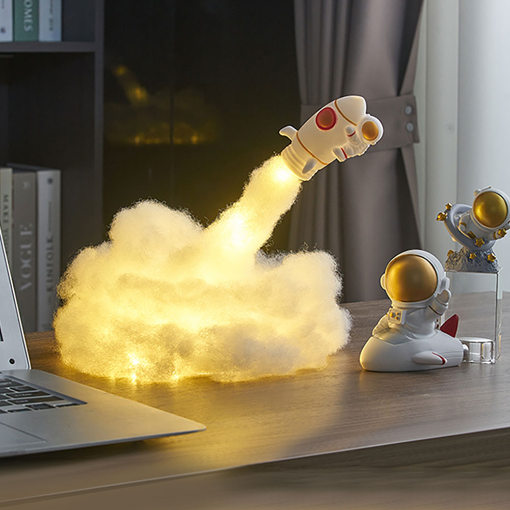 Skorter | RocketGlow - Small LED Rocket Table Lamp for Children's Room & Decoration