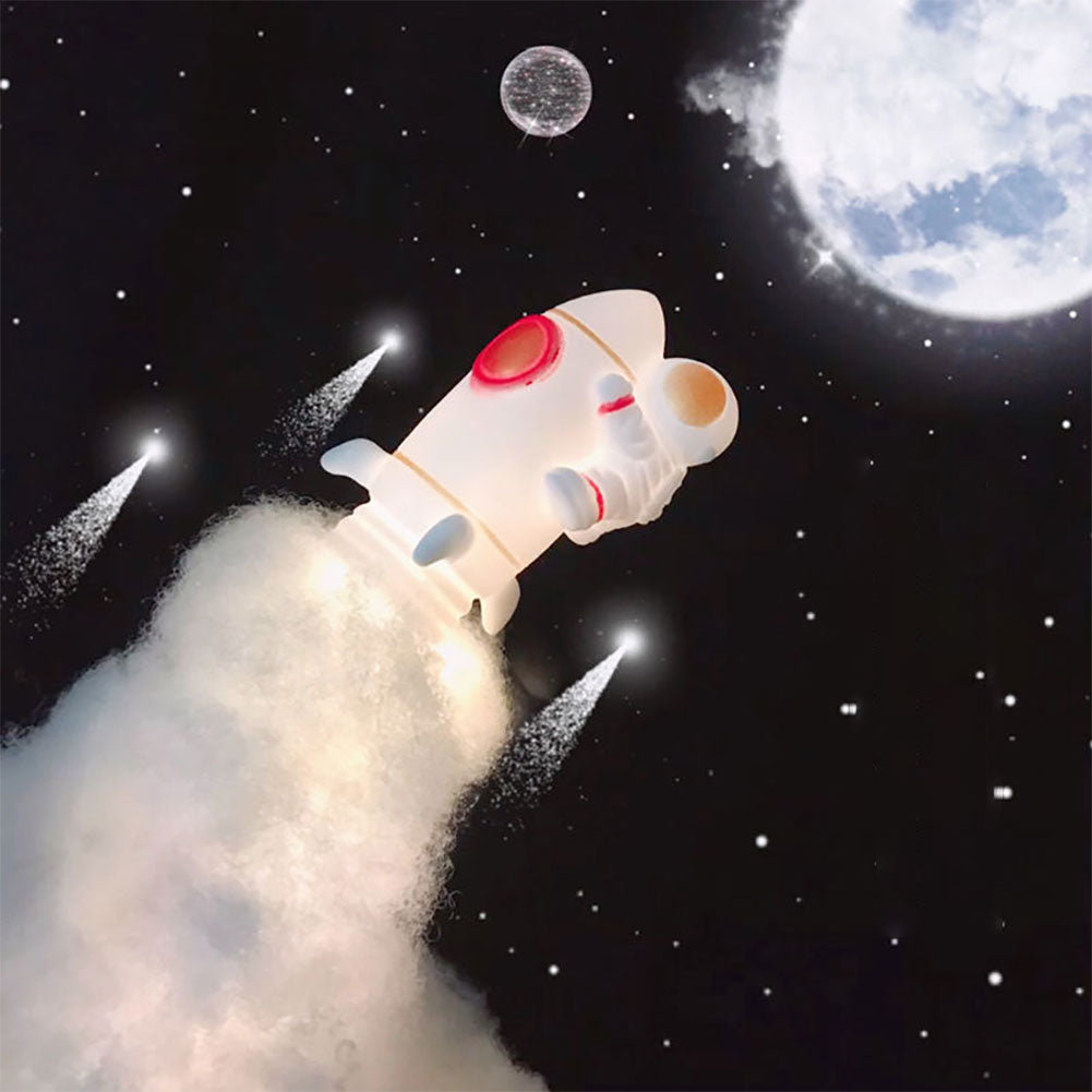 Skorter | RocketGlow - Small LED Rocket Table Lamp for Children's Room & Decoration