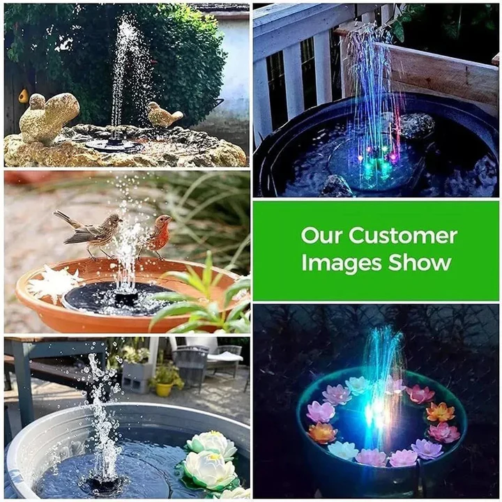 Skorter | Solar Fountain with 60 LED Lights