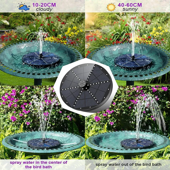 Skorter | Solar Fountain with 60 LED Lights