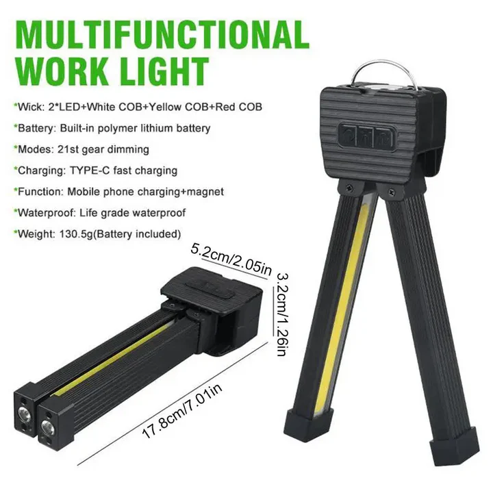Skorter | Rechargeable COB LED Work Light with Magnetic Base