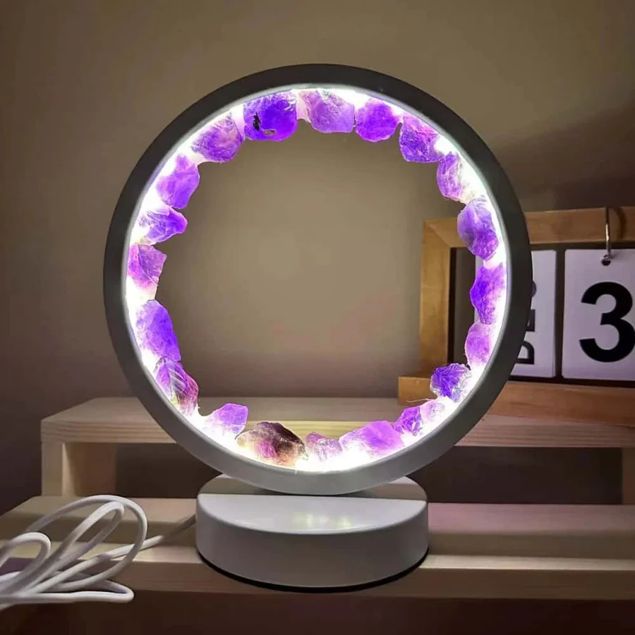 Skorter | Healing Stone Night Lamp with Crystal Column Design