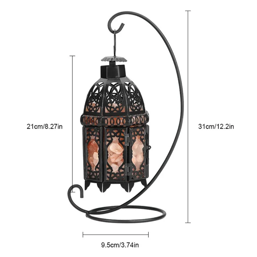 Skorter | Vintage Iron Salt Rock Tabletop Lamp