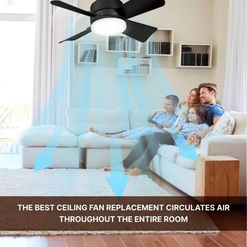Skorter | Ceiling Light Fan with LED, E27 Socket Mount with Remote Control