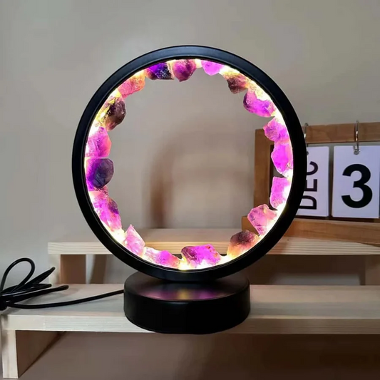 Skorter | Healing Stone Night Lamp with Crystal Column Design