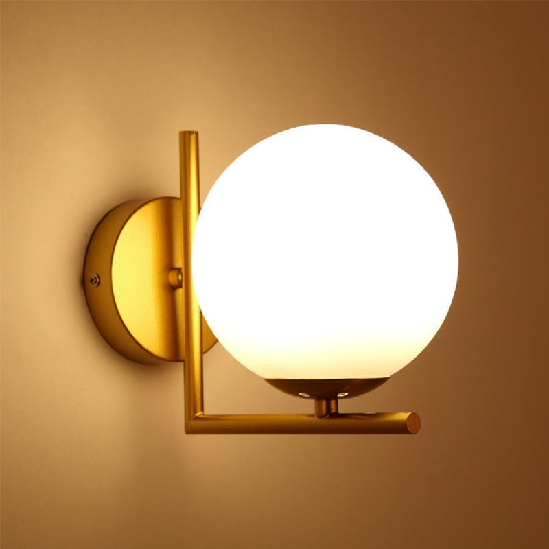 Skorter | SphereGlow - Modern Round Wall Lamp with Glass Sphere