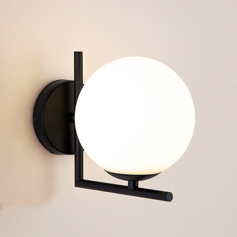 Skorter | SphereGlow - Modern Round Wall Lamp with Glass Sphere