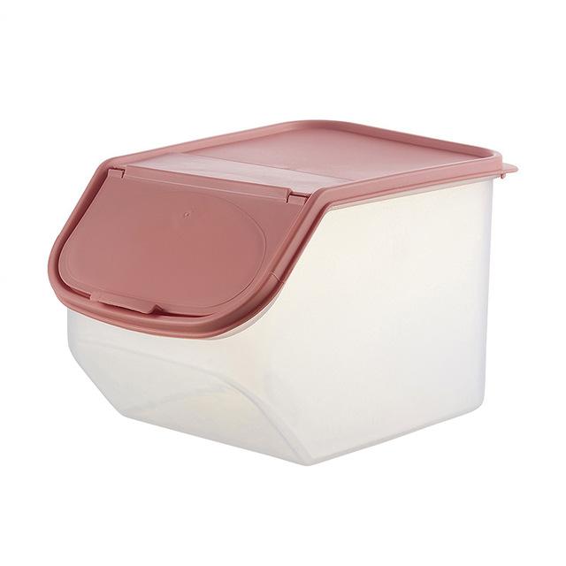 Skorter | Dried Food Storage Sealed Box with Measuring Cup Plastic Kitchen Granulated Sugar Flour Rice Container Bean Grain Storage Organizer