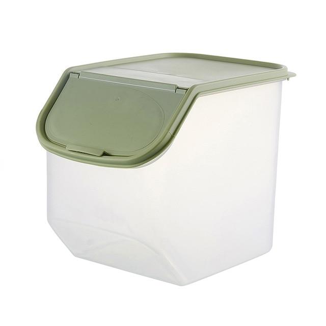 Skorter | Dried Food Storage Sealed Box with Measuring Cup Plastic Kitchen Granulated Sugar Flour Rice Container Bean Grain Storage Organizer