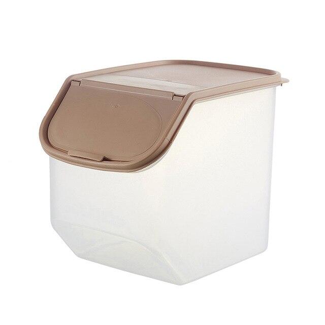 Skorter | Dried Food Storage Sealed Box with Measuring Cup Plastic Kitchen Granulated Sugar Flour Rice Container Bean Grain Storage Organizer