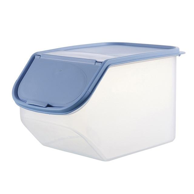 Skorter | Dried Food Storage Sealed Box with Measuring Cup Plastic Kitchen Granulated Sugar Flour Rice Container Bean Grain Storage Organizer