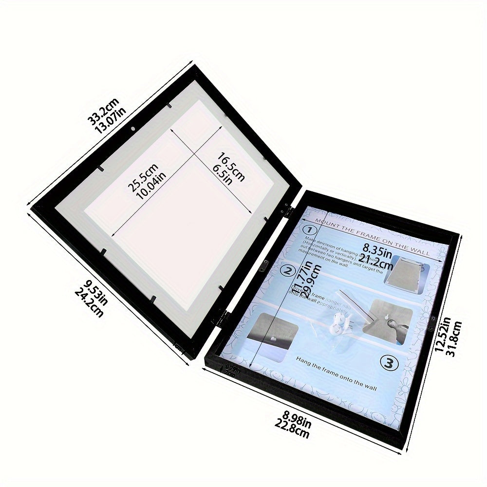 Skorter | 1 Piece Flip Picture Frame - A4 Size Magnetic Picture Frame for Living Room, Office and Gifts