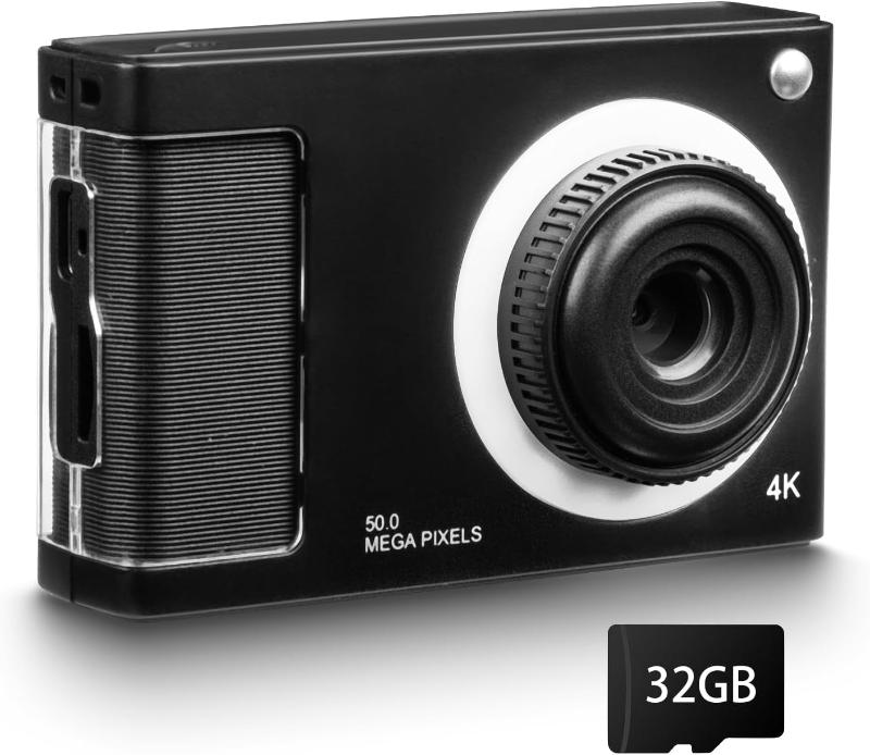 Skorter | 1080P Kids Camera with 32GB Card, 48MP 8X Zoom Digital Point-and-Shoot Camera