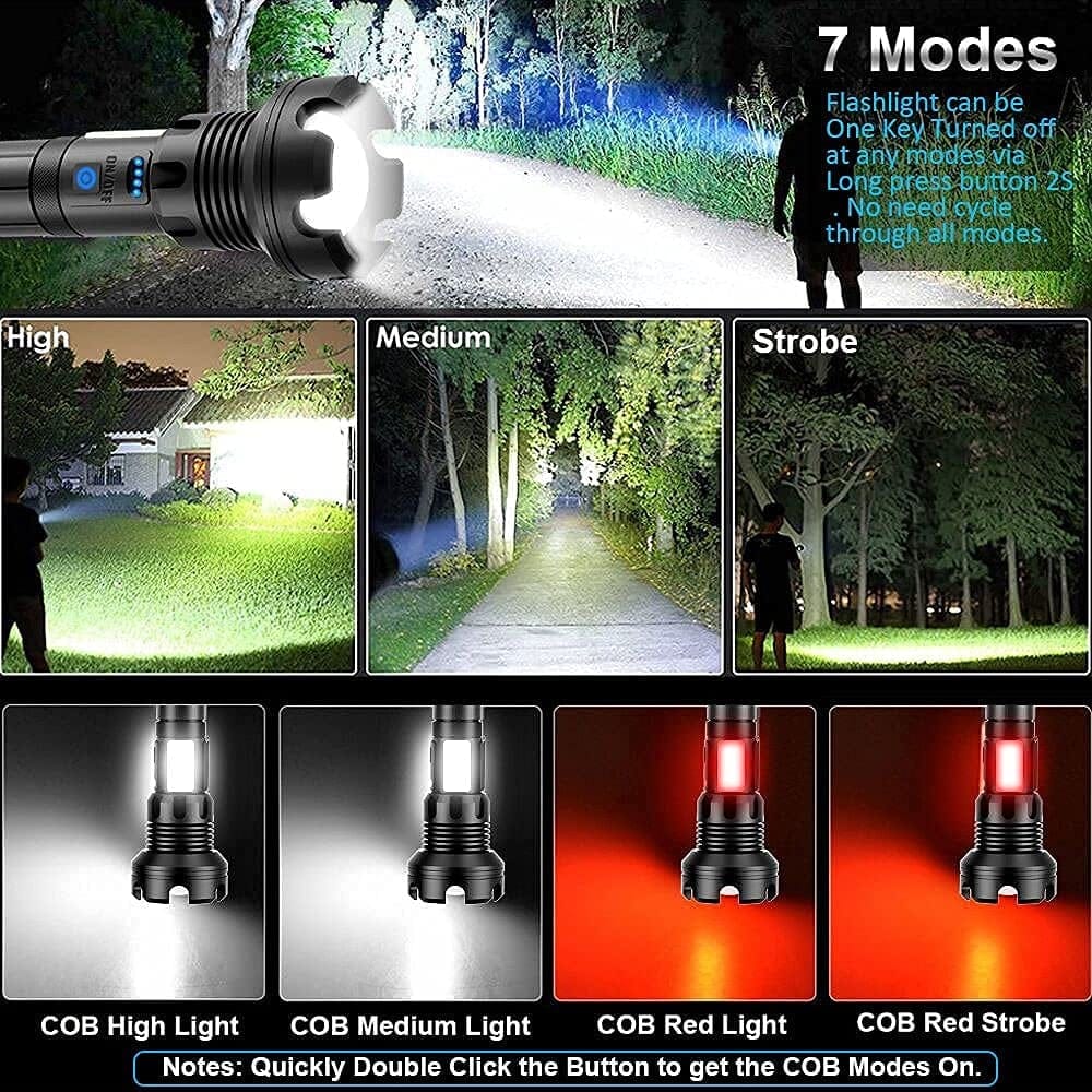ApexBeam™ LED Rechargeable Tactical Laser Flashlight
